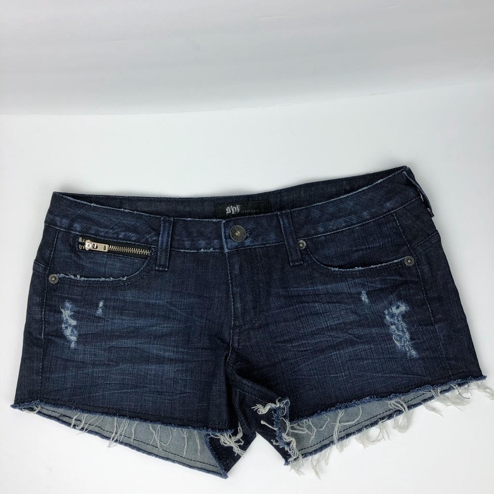 SDF | Dark Wash Distressed Denim Shorts
